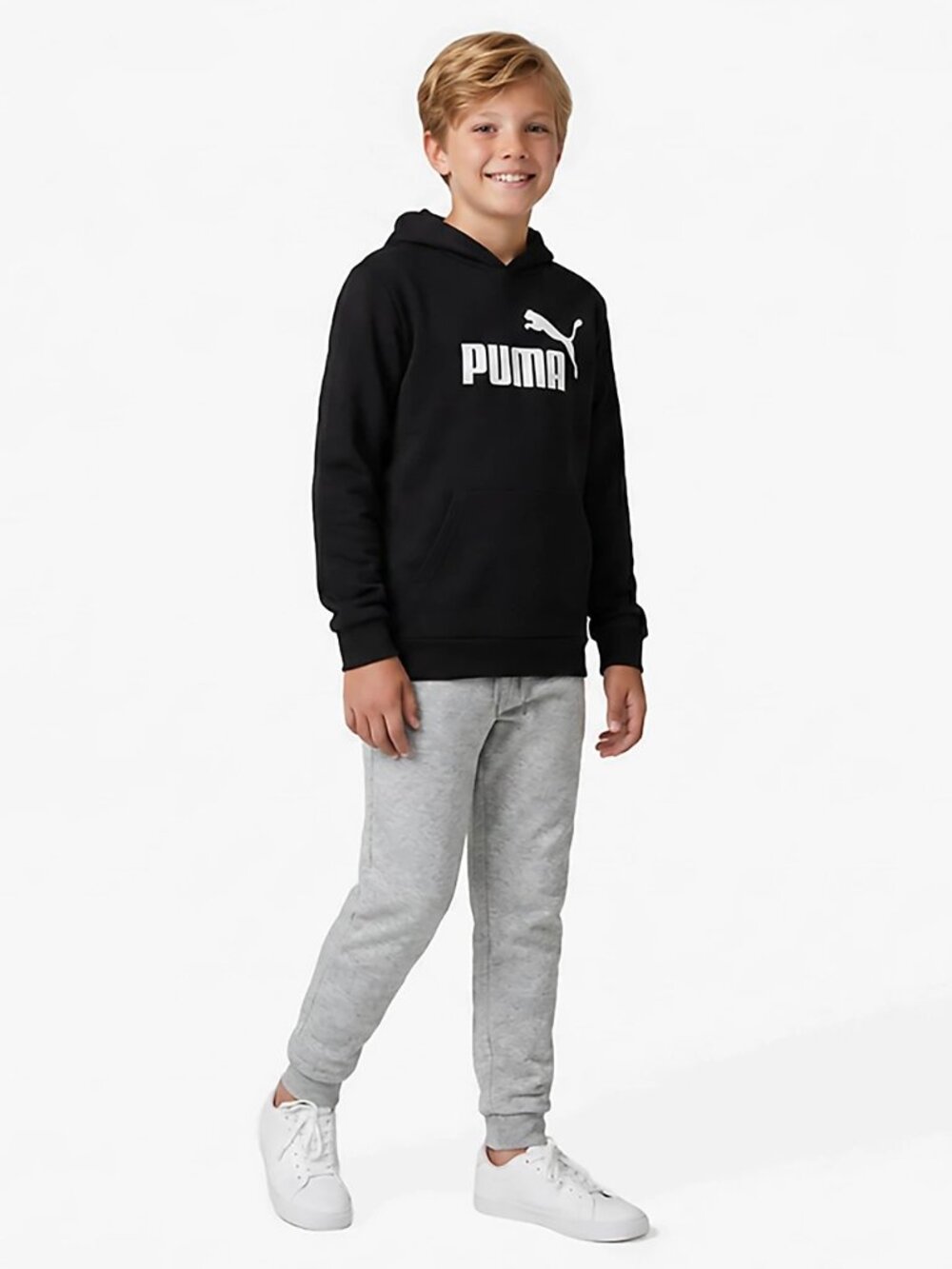 PUMA Boys’ Foundations No 1 Logo Fleece PO Hoodie - Size: S